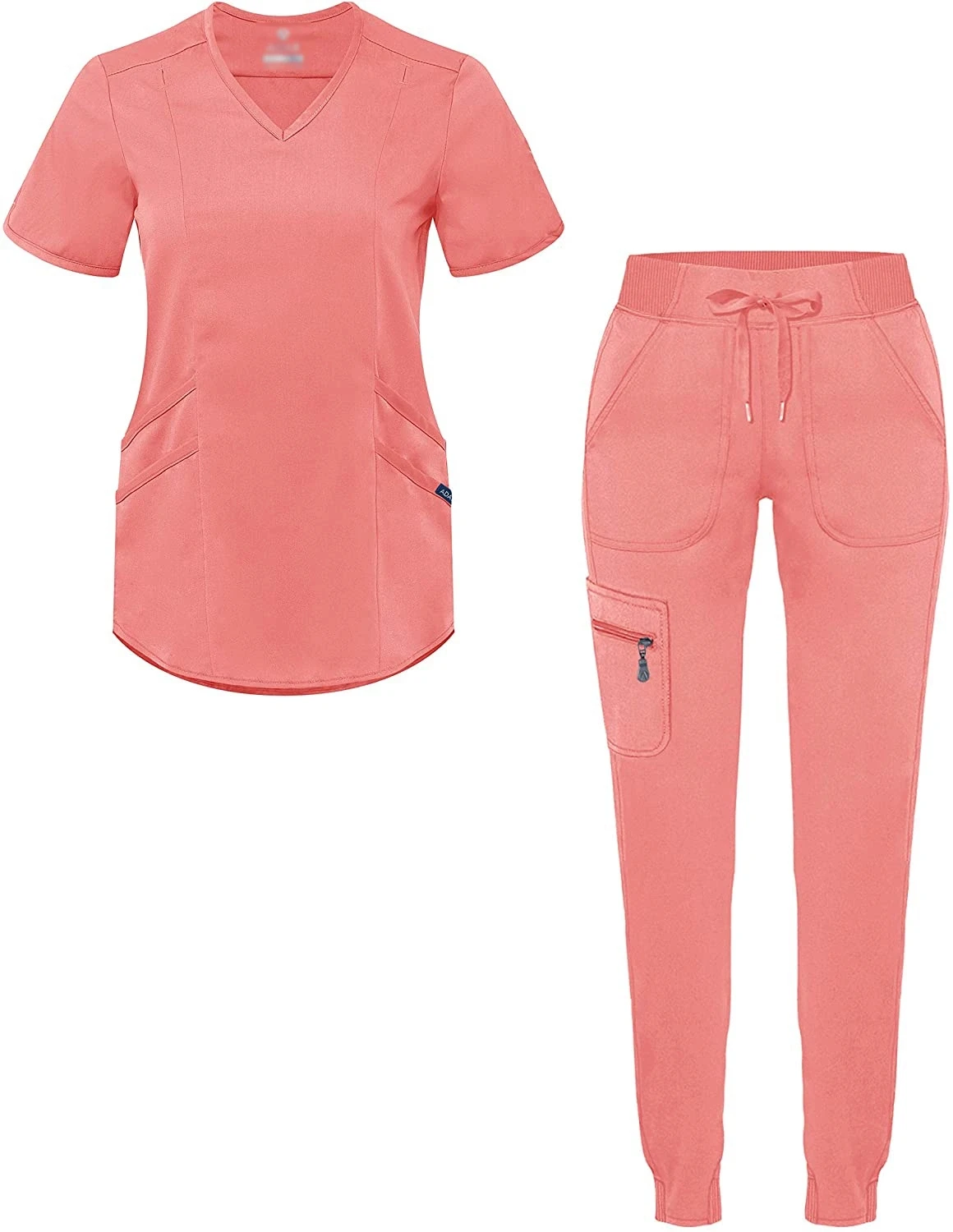 Custom Hot Sale Jogger Spa Clothing Wholesale Workwear Salon Uniform Dress Woman Scrub Suits Digital Printing Woven Scrub Sets