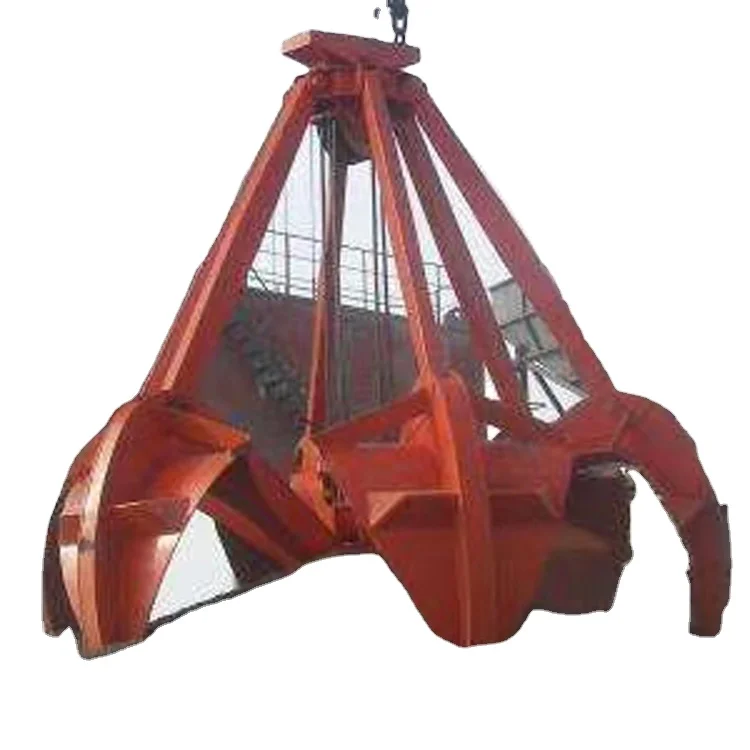 Waste Handling 20 Ton 55t Double Grab Bucket Overhead Crane Overhead Crane With Magnet Grab Tool