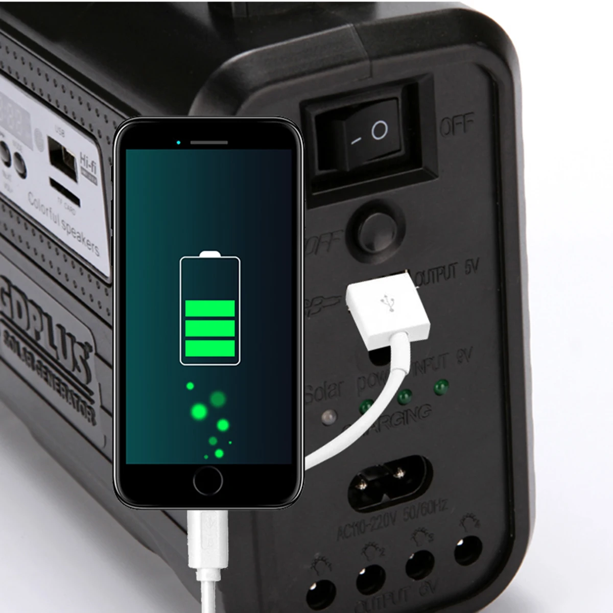 GDPLUS GD-8028 Solar Energy Lighting System Radio FM Remote Control Solar Lighting System For Indoor