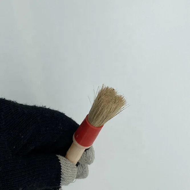 Round Sash Brush, No.8  with plastic ring and handle  for Chip Brush Italian technique  Chip round head Brush