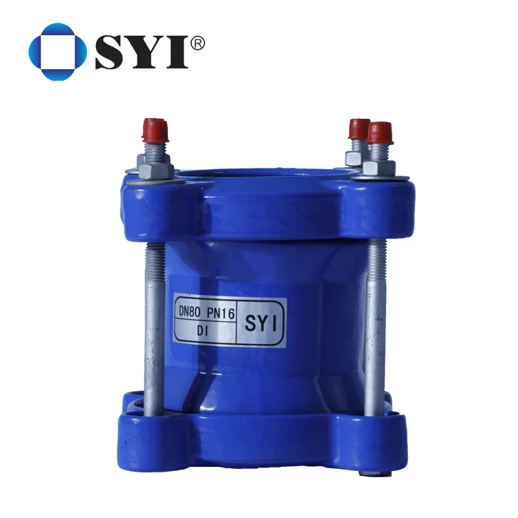SYI Pipe Joint Easy To Install Ductile Iron Universal Flexible Coupling For PVC Pipe