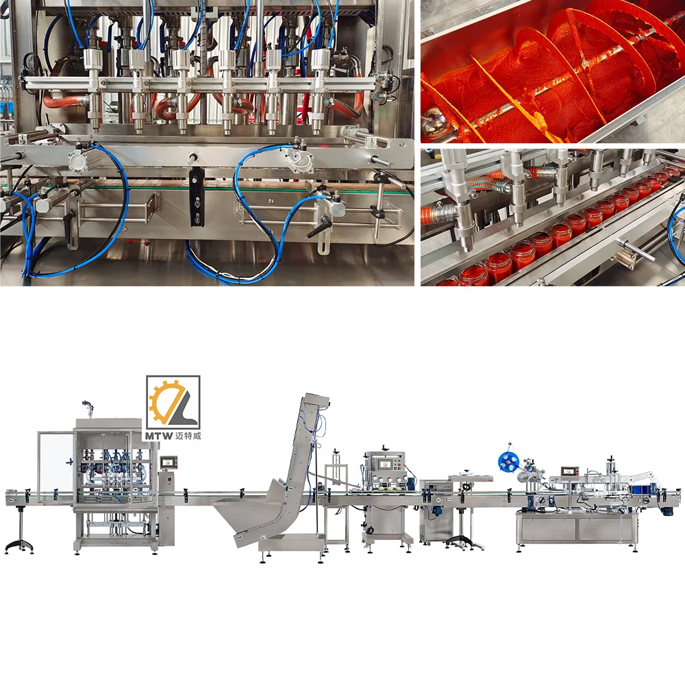 MTW salsa de mermelada tomate maquina de llenado y envasado