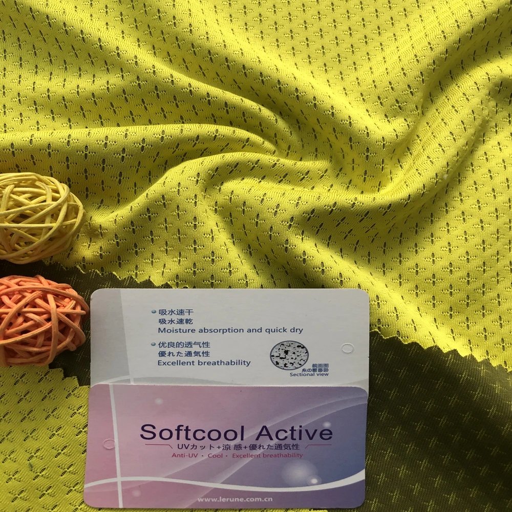 Cross Mesh 2022 Hot Sale Knitted Quick Dry Breathable Nylon Polyester Blended Jersey Knit Fabric