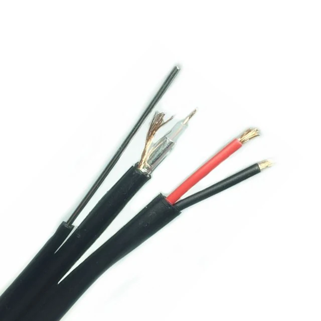russian aerial cctv rg59 coaxial cable with messenger wire