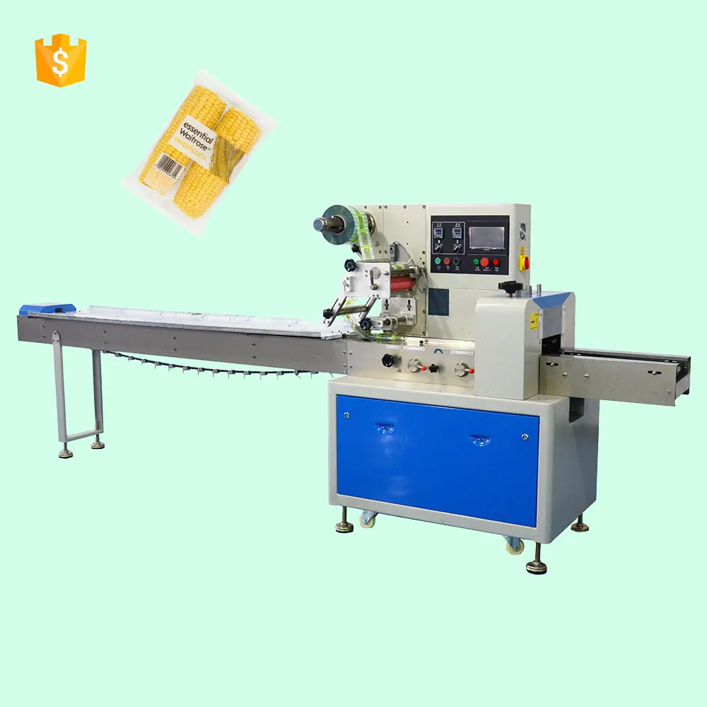 
Sweet corn/spinach/okra/kiwi/lemon full automatic reciprocating pillow packing machine 
