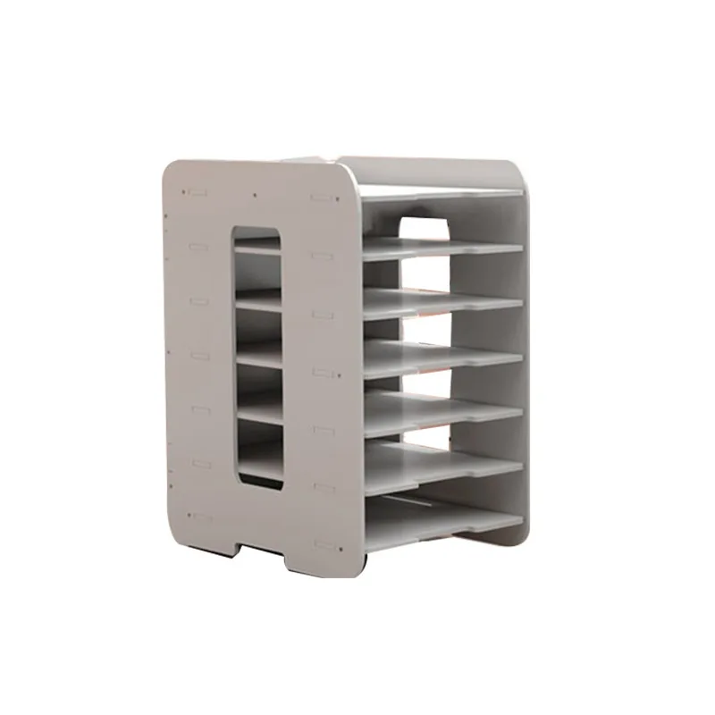 Factory Direct Commercial Plastic DIY PVC Shelves Office Shelf Document Shelf File Holder