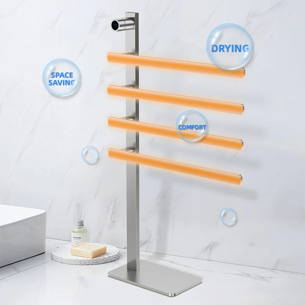 High Quality Stainless Steel Heated Towel Rack Modern Freestanding Spa Warmer for Sterilize