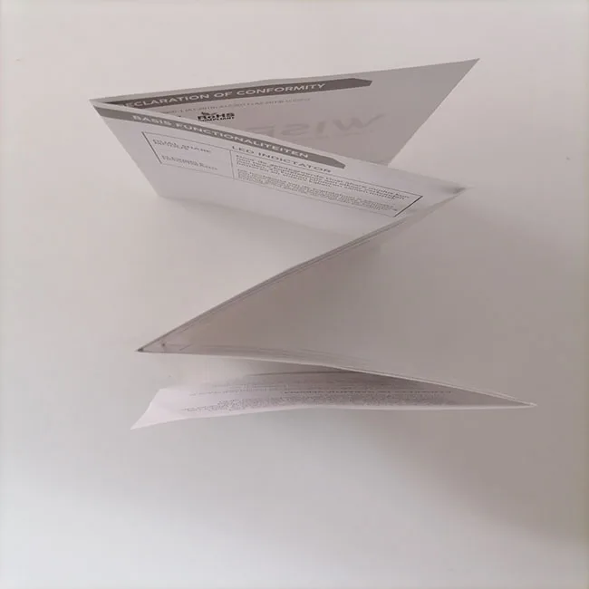 Die Cut Brochure Manual Book Custom Printed Instruction Folding Leaflet food manual