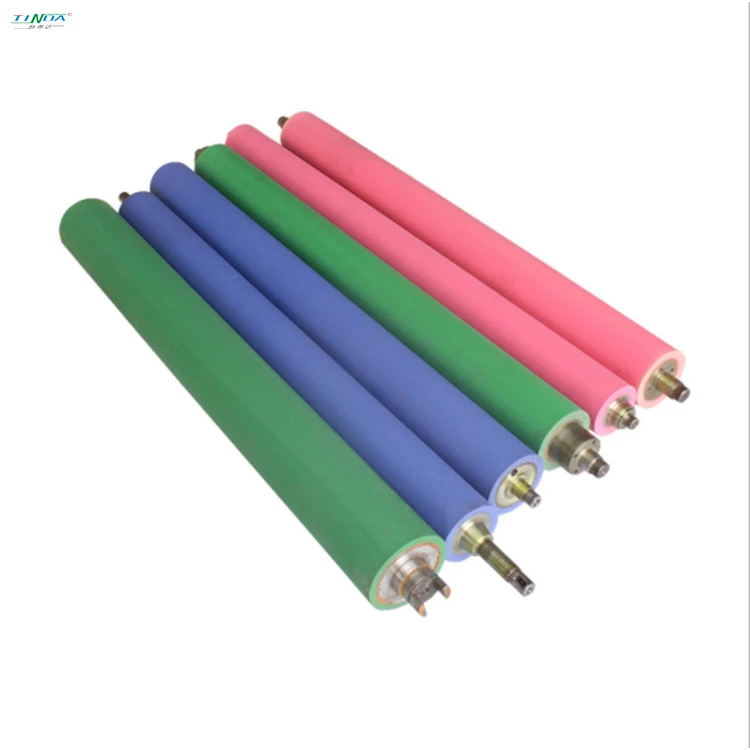 Steel Grinding Shaft Gluing Rubber Roller Laminated Polyurethane High Quality Wear-resistant PU Rice Mill Machine Parts CN;GUA