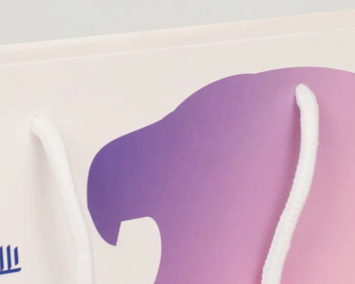 Wholesale Promotional Custom Full Printing UV Paper Bag For Shopping,Custom flat bottom kraft paper bag --DH2190