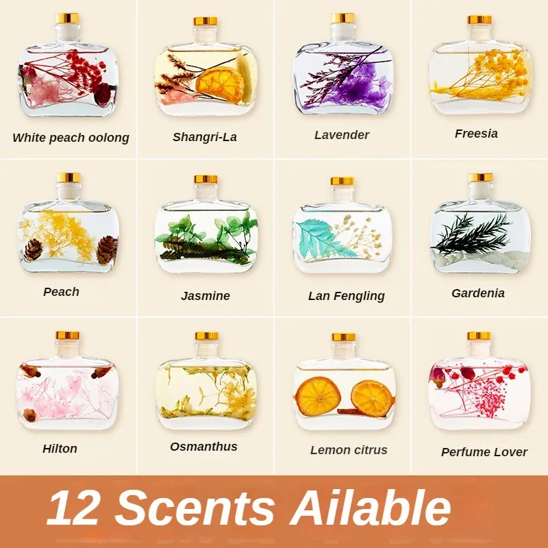 Bottle Reed Diffuser Sets Fruit Dry Flower Glass Aroma Hotel Collection Diffusers Air Freshener