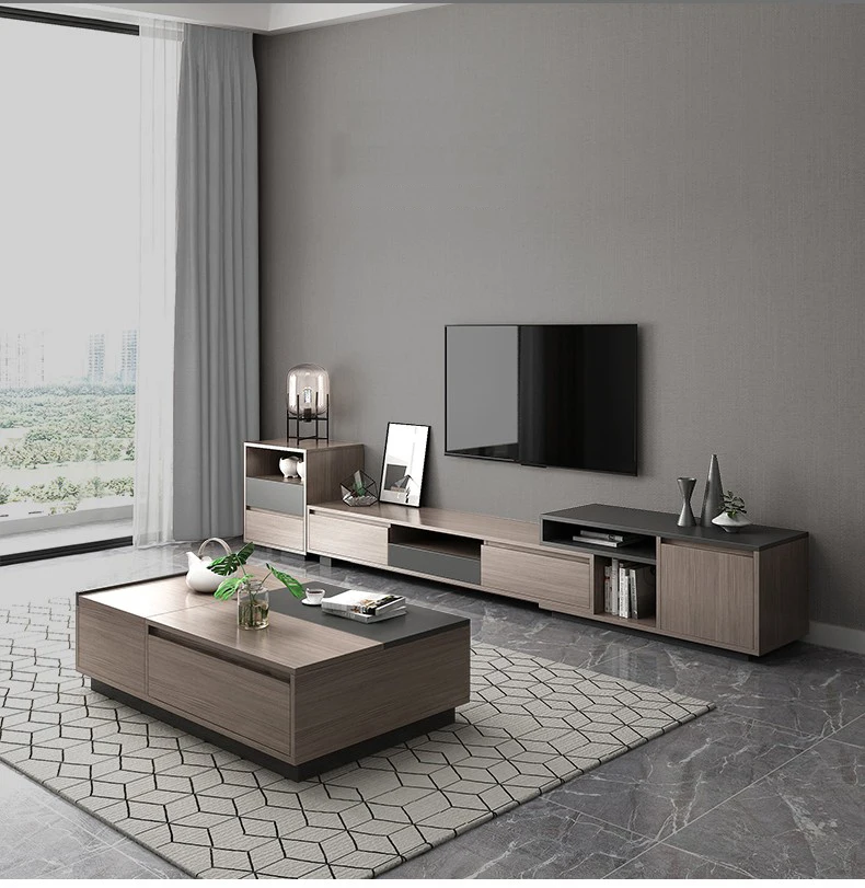 Модная мебель для гостиной современный деревянный ТВ-шкаф Скандинавская ТВ-приставка