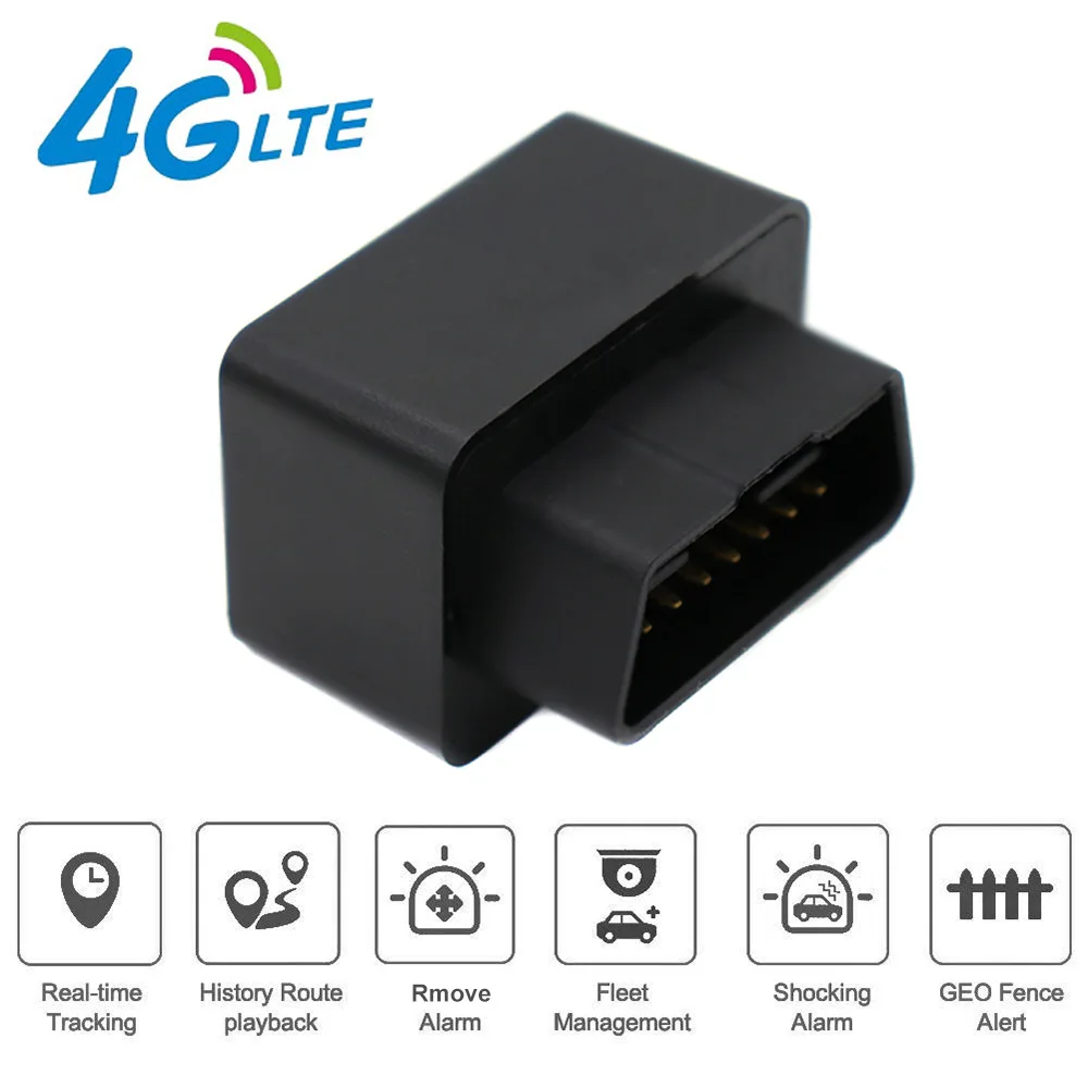 4G OBD global locator Car GPS Tracker Locator Realtime Tracking Device Free APP for Android IOS ACC Detection With Google Map