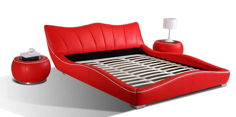 Up-holstered Furniture Bedroom Set Single Double Bed Luxury Lit Complet Cama Italian Bed