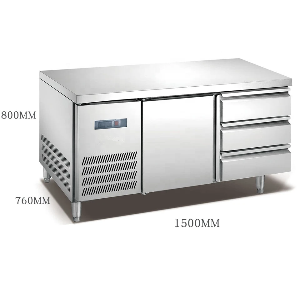 Custom commercial refrigeration workbench industrial kitchen freezer four door