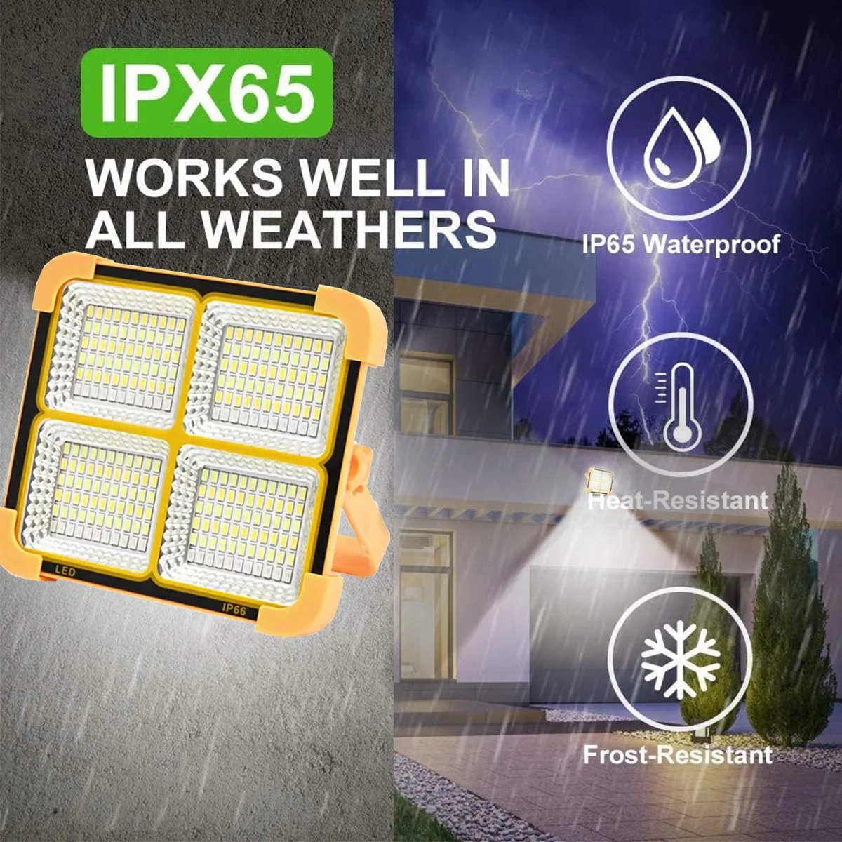 A Solar Charging Floodlight USB Integrated Charging Magnetic Portable Waterproof Multi-mode Adjustment High Brightness