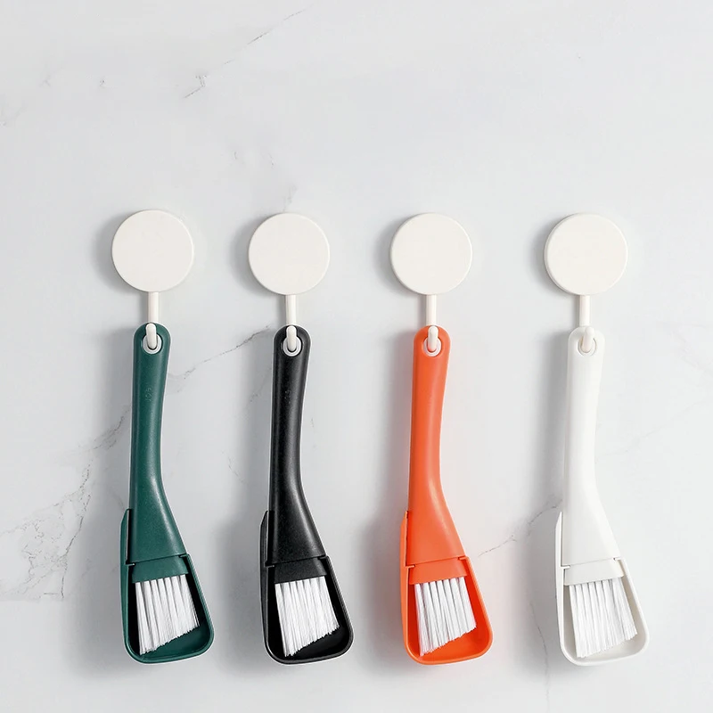 DS4494  Small Bristles gap brush for Desktop Computer Keyboard Car Window groove cleaning Brush Mini Brush and Dustpan Set