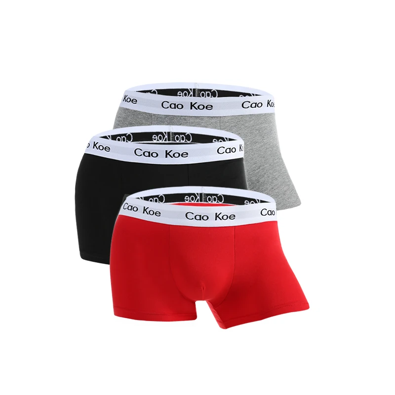 
Drop Shipping new design low MOQ custom pure cotton fabric European Underwear Men Classical Cotton Boxer shorts 