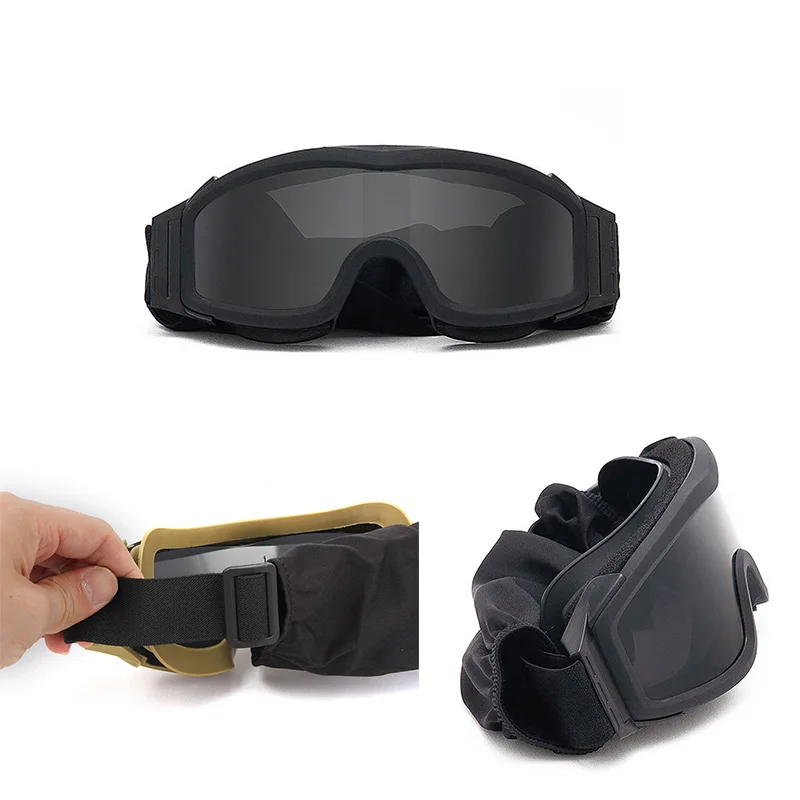 OEM New Design Sports Skiing Outdoor Tactic Eyewear Shooting Googles Protective Glasses Fast Helmet Motorcycle Tactical Goggles