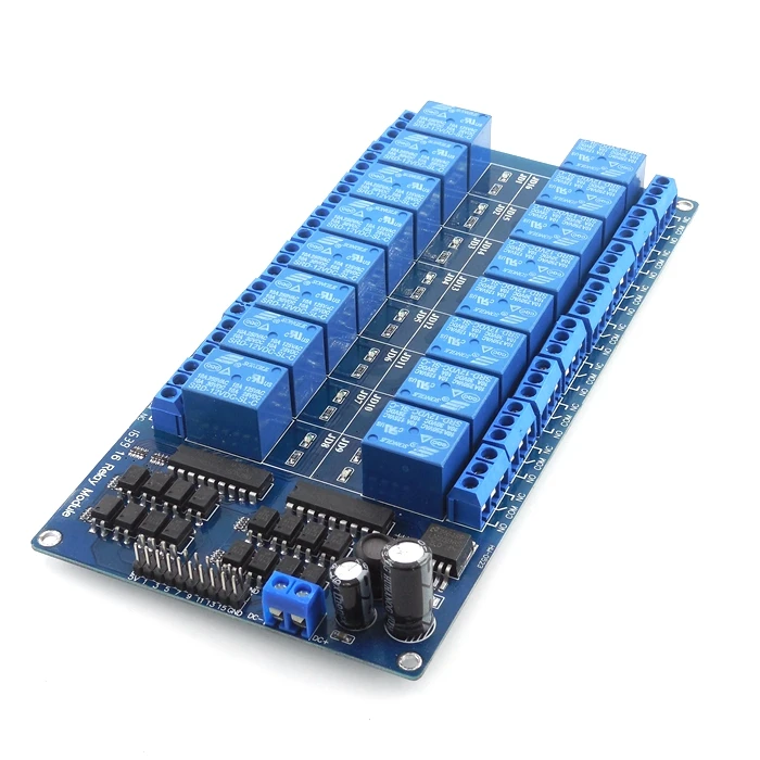 16-Way 5V Relay Module Relay Control Board With Optocoupler Protection With LM2576