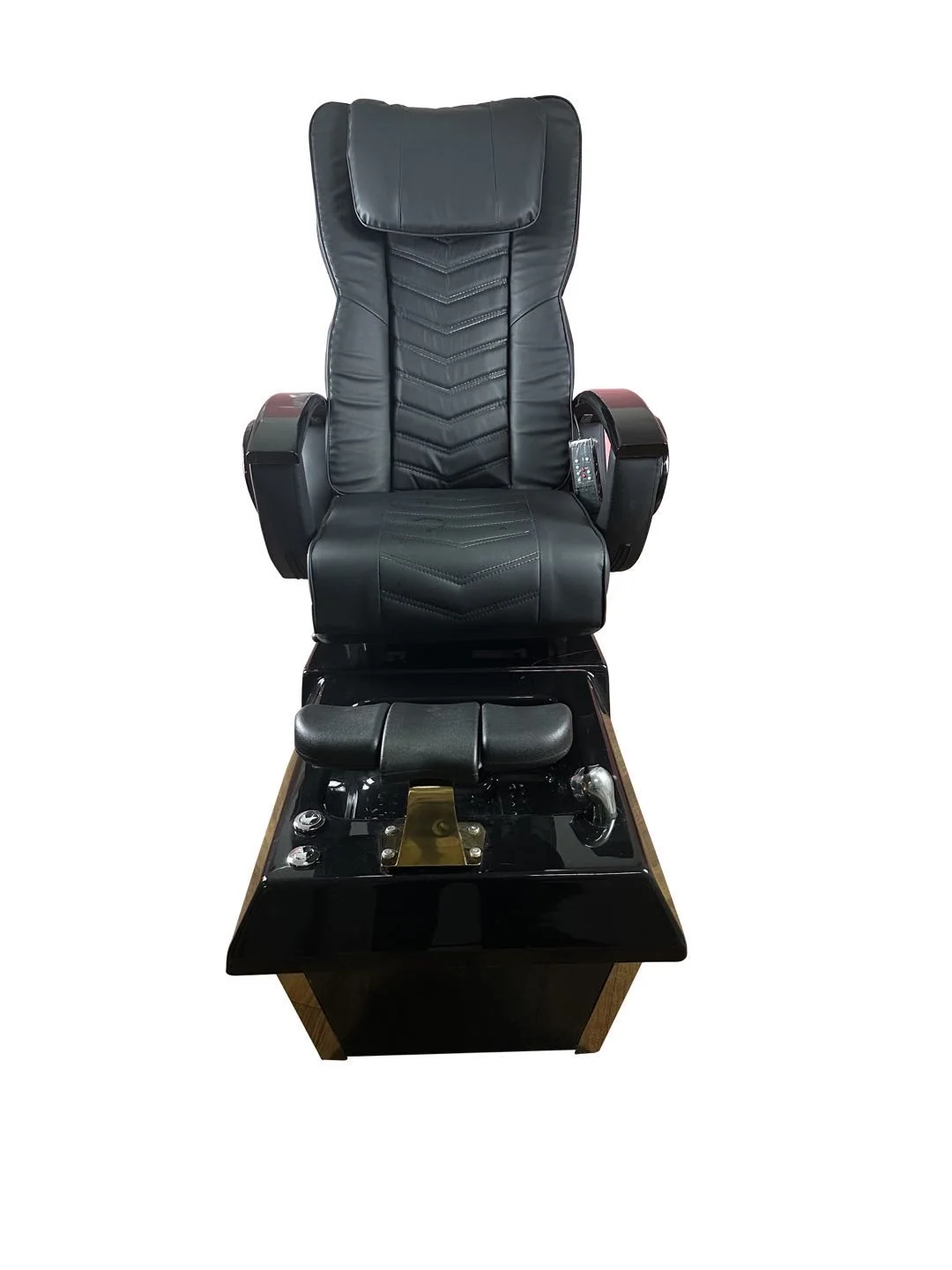 New Manicure Furniture Glass Fiber Reinforced Plastic Base Pedicure Chair with Surf Massage Colored Light Disinfection Chair