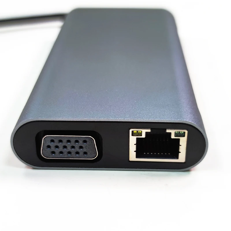 Док-станция VGA HDTV Hub Type-C/M 11 в 1 USB 3 0 Type-c многопортовый для передачи данных видео аудио выход компьютерный адаптер