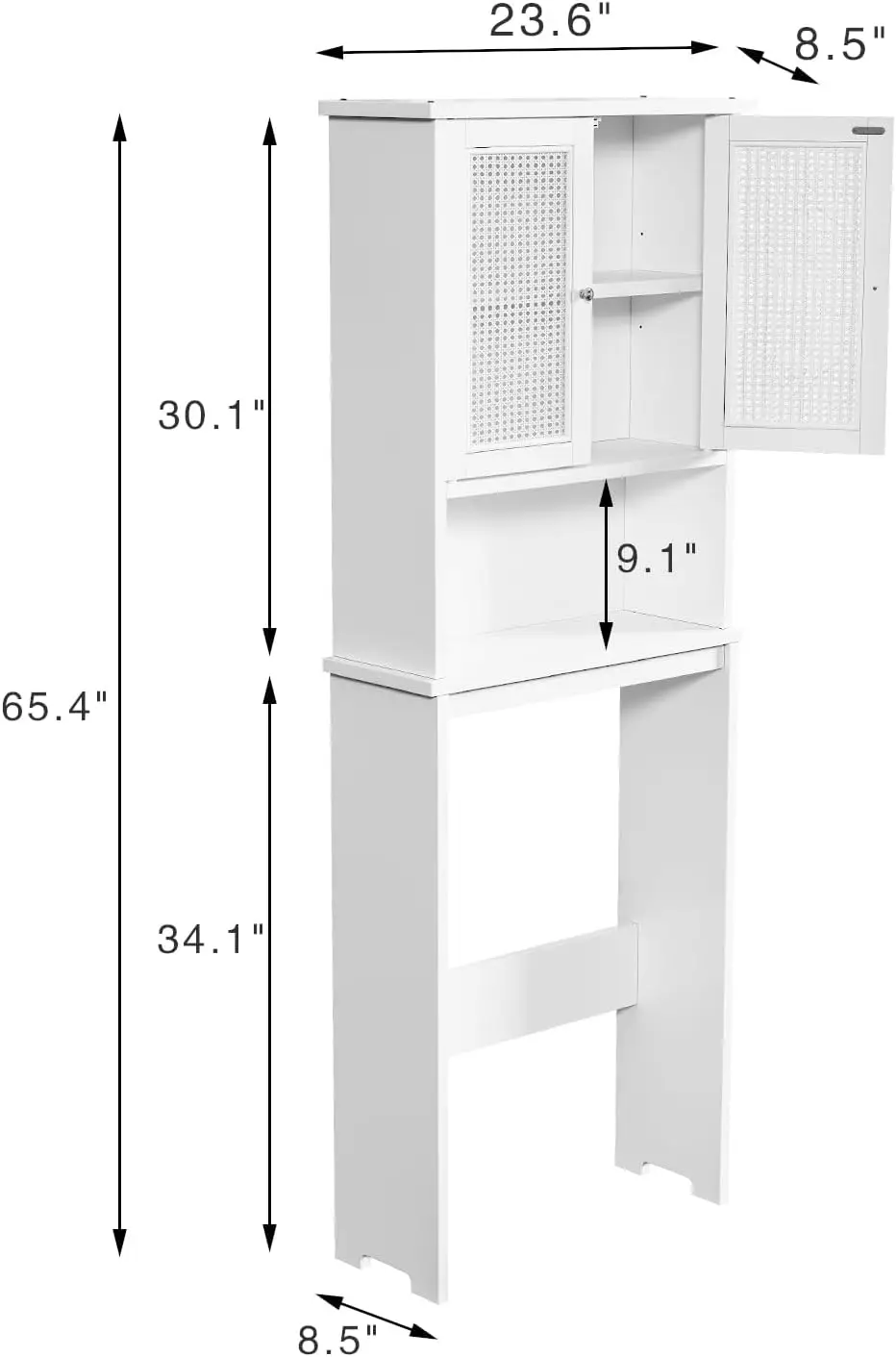 Bathroom toilet locker Adjustable shelf Toilet toilet rack