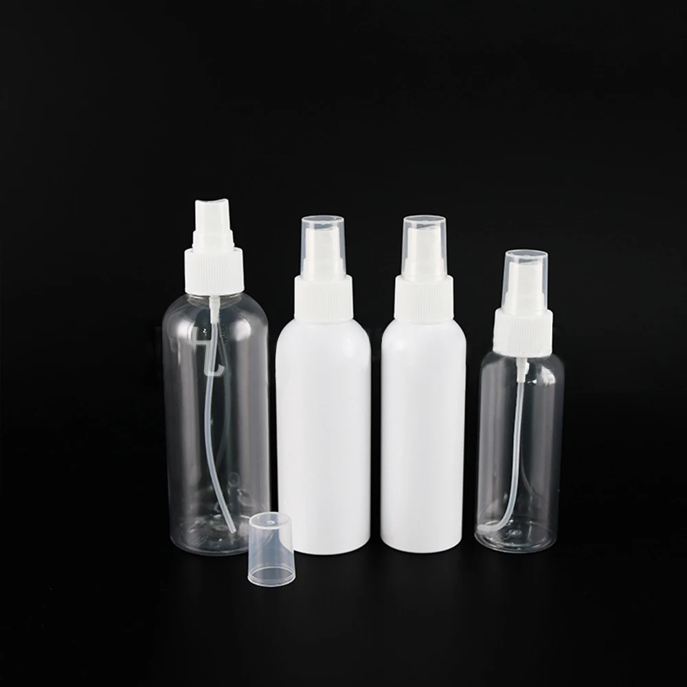 Alcohol Spray Botol Plastik Pet Bottles Empty PET Pabrik Plastic 20ml 30ml 50ml 60ml 100ml Screen Printing Cosmetic Packing
