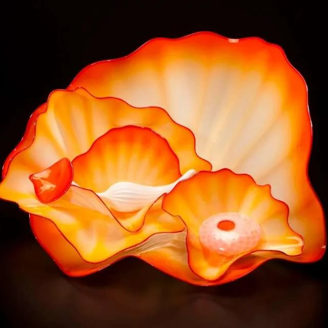 Gorgeous Painting Stained Art And Craft Ornamental Murano Glass Bowl Decoration for Home Natural Crafts