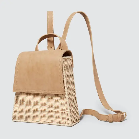 Delicate handmade moroccan wicker basket golden  wicker basket with built-in handles wholesale