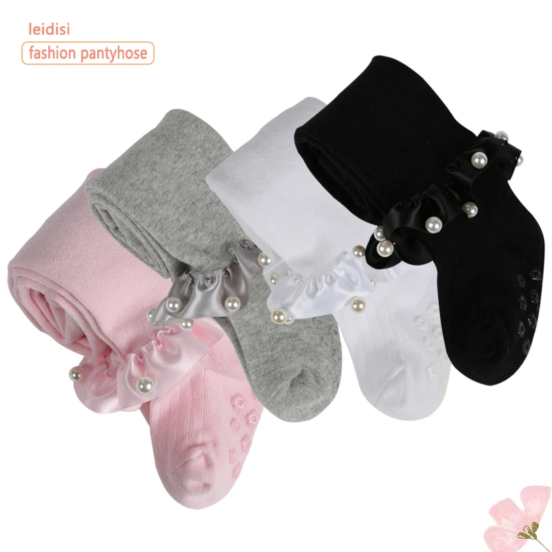 Cute jacquard lace pantyhose baby leggings girl pantyhose baby nonslip pantyhose