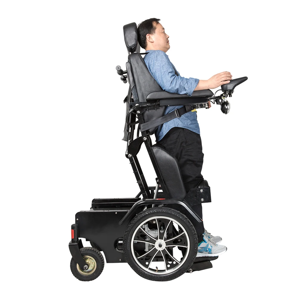 safe electric power standing wheelchair