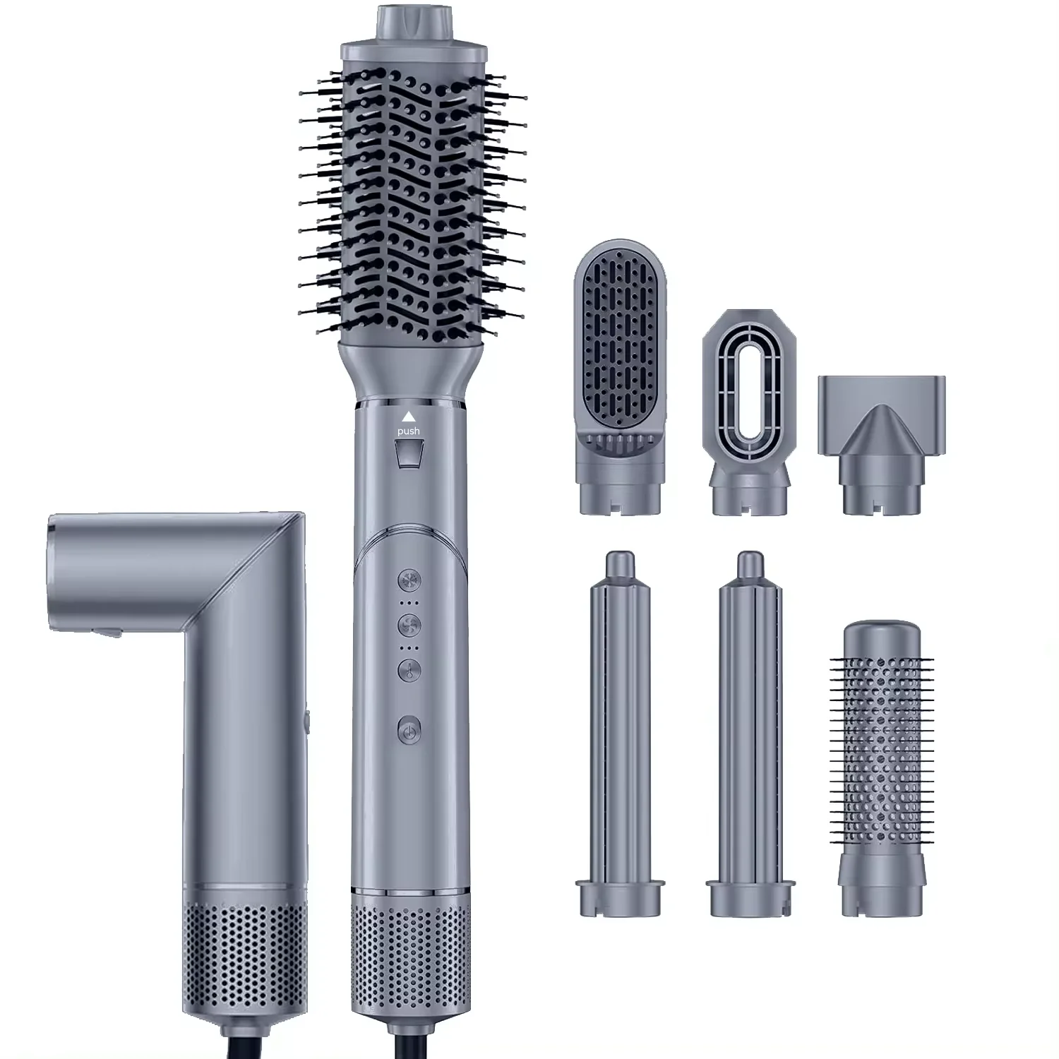 Professional-quality foldable hair dryer brush with hot air styler and blow dryer offering quick quiet, and stylish hair drying