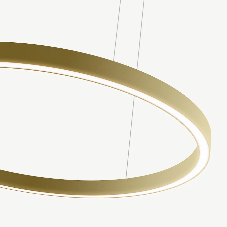 4m 120w 40mm Width Big Diameter Circle Ring Led Curved Profile Office Hanging Light for Commercial Lighting