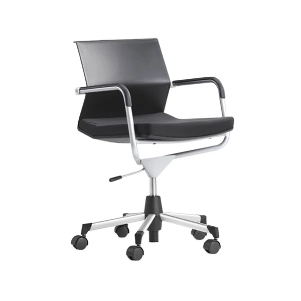 Modern Office Task Staff Middle Back Chair with Ergonomic One-Piece PP Shell Swivel Feature Injection Foam Plastic Material