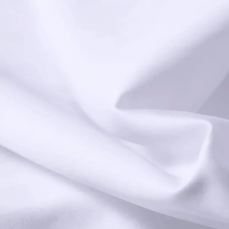 Luxury 5 Star Hotel Linen  Logo Custom Size Duvet Cover Bed Sheet White 100% Cotton Hotel Bedding Set