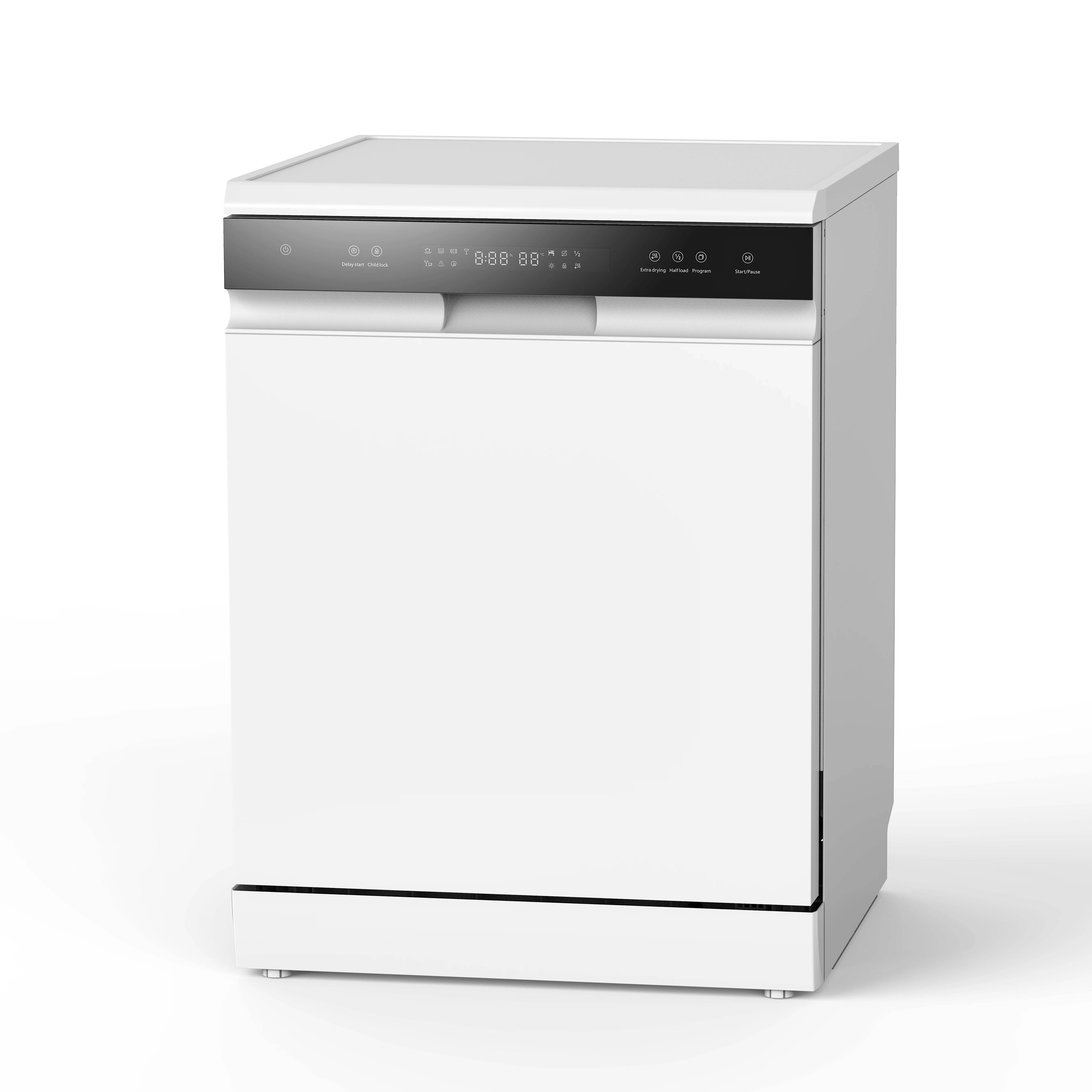 Euro Design Dishwasher For Kitchen Half Load 14 Setting 6 Program Free Standing Dishwashers