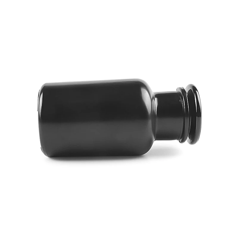 250ml 8oz Black Glass Apothecary Jar With Glass Lids