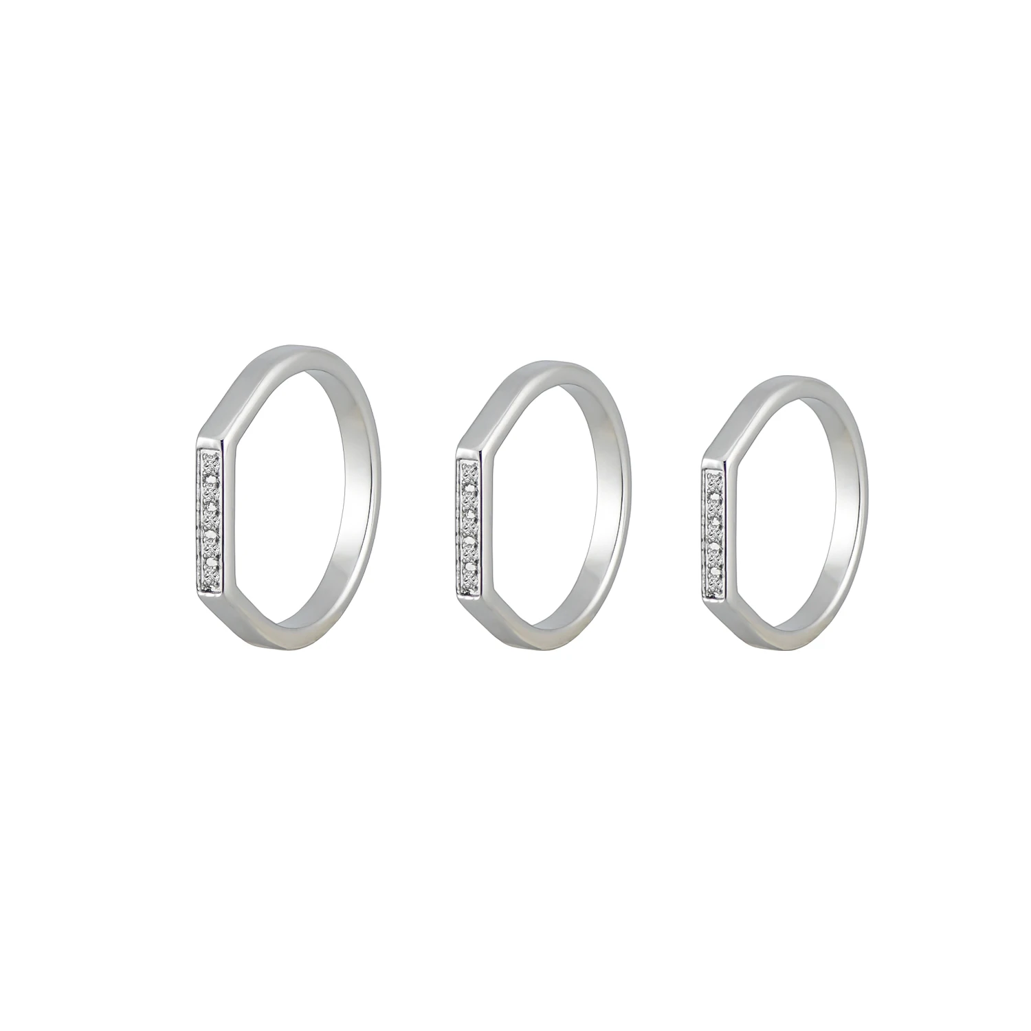 stainless steel thin stackable spike princess tiara crown sparkling love heart CZ band rings for men women