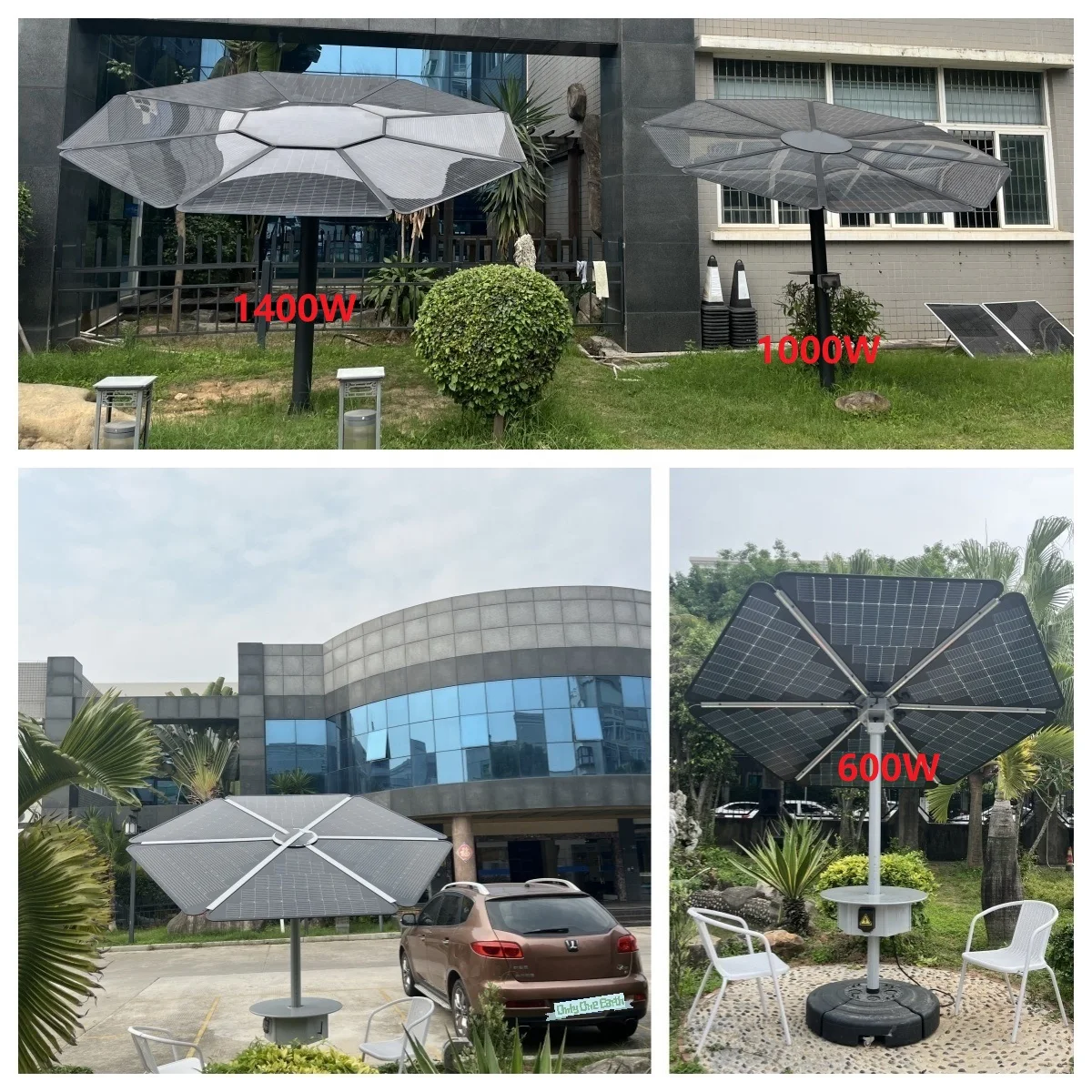 Removable Solar Energy Systems 600W Sunflower Solar Panel Energy Solar Power System  Design 1KW Flower Plants