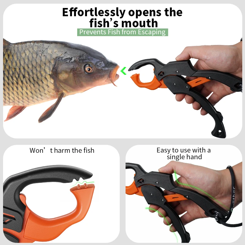 Saltwater fish gripper, catfish catcher, trout catcher, rust proof and anti-corrosion fish lip controller, fish control tool