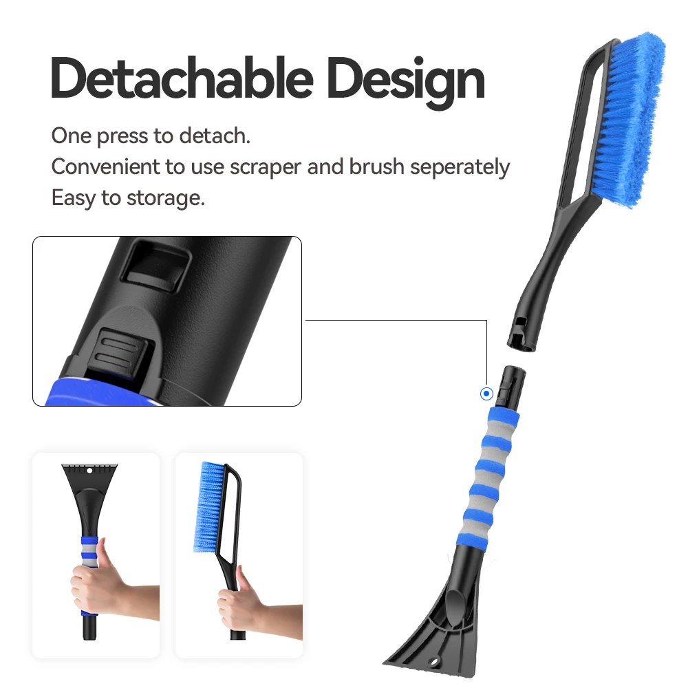 Shunwei New Cheap car detachable Multi-Functional Shovel deicing sweep snow scrape frost auto snow brush with ice scraper