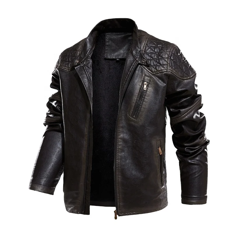 New Fashion Men black Lamb Leather Jacket Designer Outdoor Windproof Vintage Leather Jacket Streetwear Real Sheepskin Men jacket