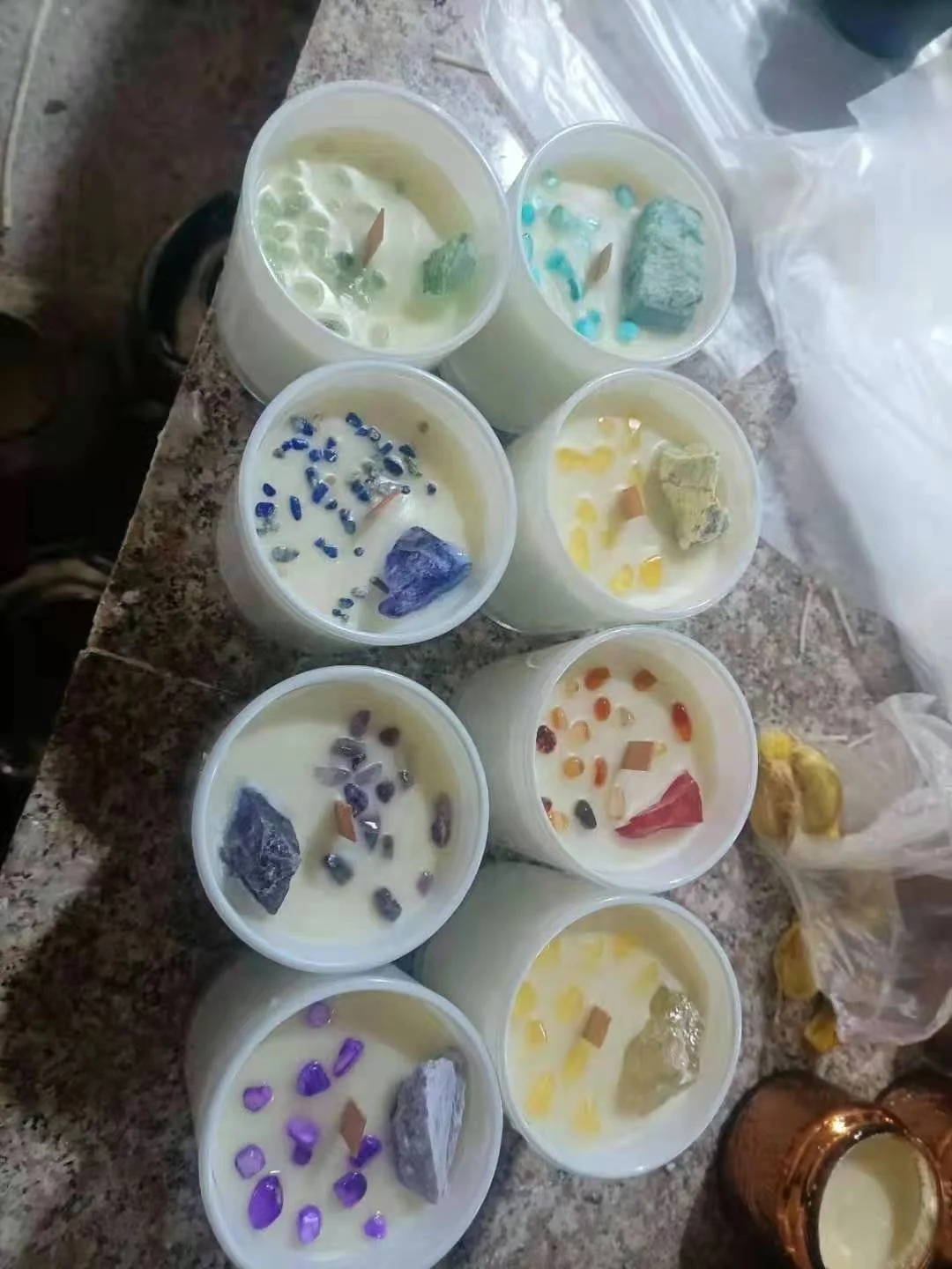 Scented Candles Aromatherapy Relaxation Soy Wax Candles  Custom Private Label Luxury Natural Crystal I Scented Soy Candle