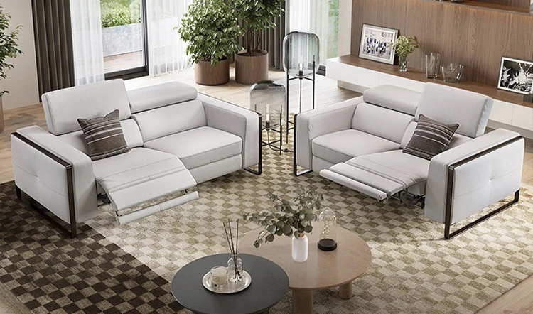 Love seat sofa modern recliner sofa set 3 2 1 couch living room sofas genuine leather recliner