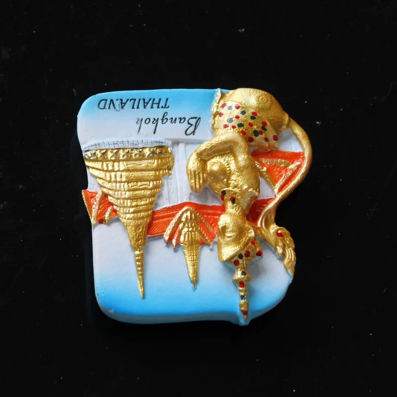 Wholesale custom design Pattaya Bangkok Thailand tourist souvenir resin logo fridge magnet