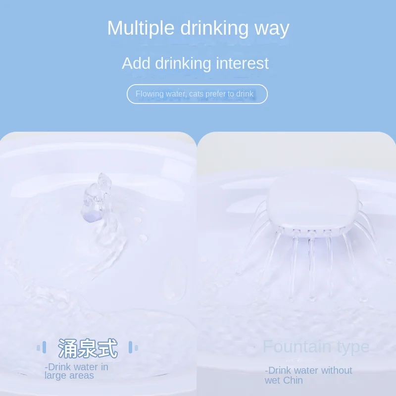 Automatic Dog Water Fountain Water Bowl with Filter Pet Drinking Dispenser For Cats Dogs Multiple Pets