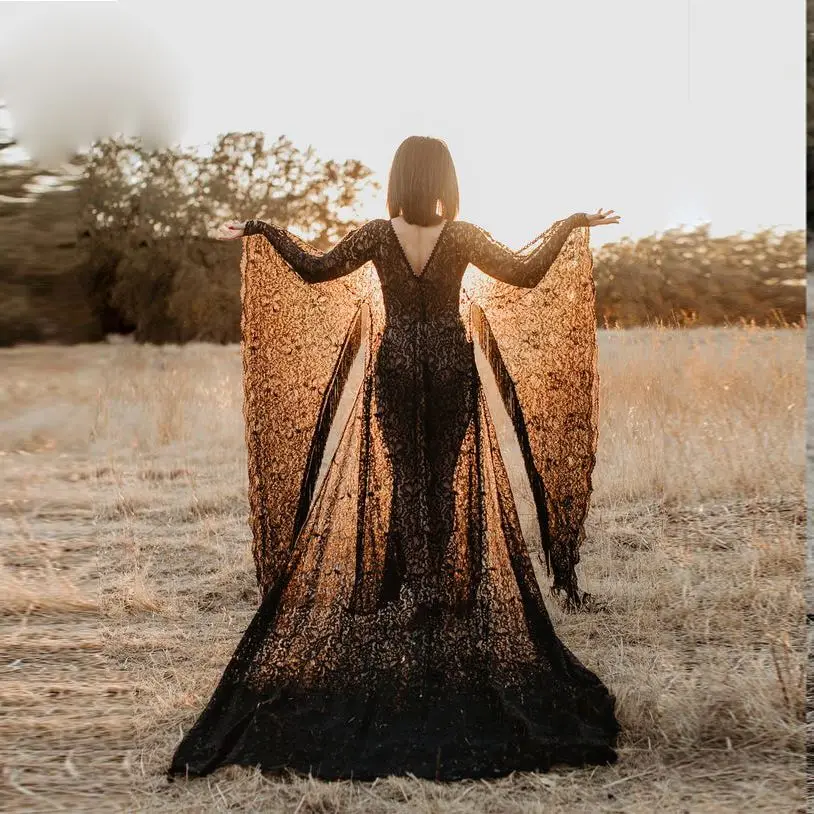 2021 Sexy Maternity Dresses Lace Sleepwear Dress For Photography Fancy Photo Shooting Pregnant Women Dresses Free Shipping