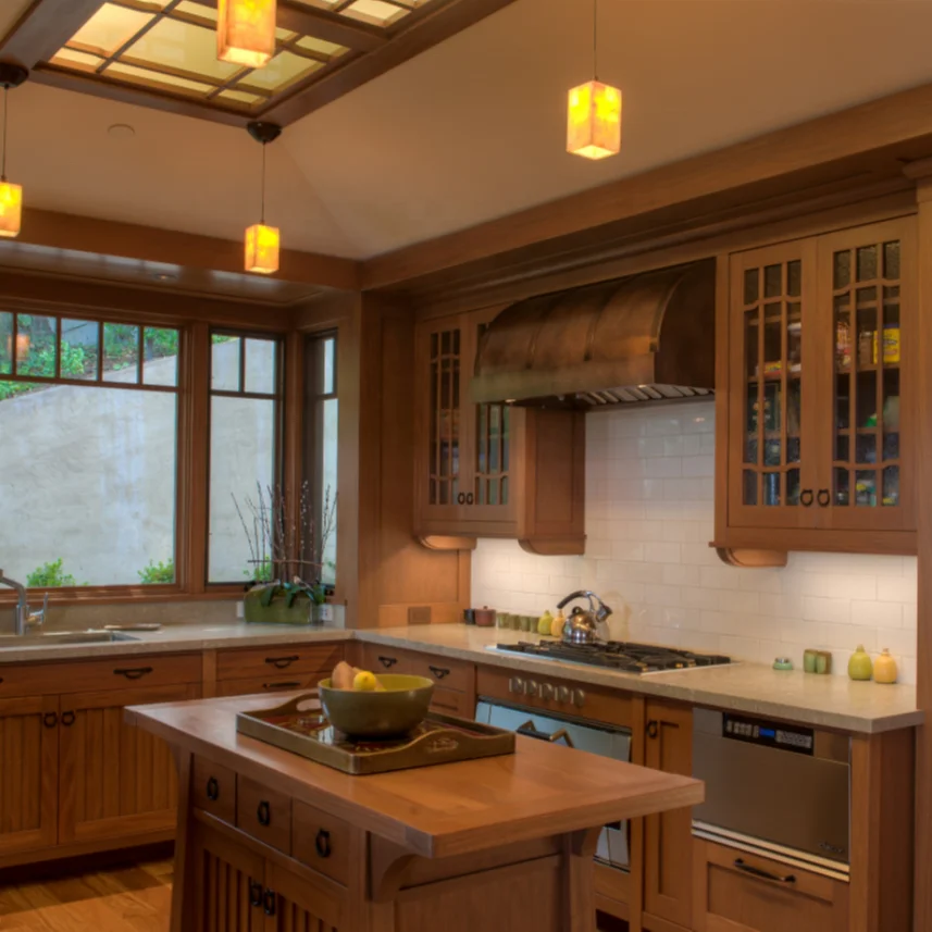 Modern U-Shape Kitchen With Small Island Solid Wood Timeless Shaker Cabinets Custom Kitchen Cabinet And Other Kitchen Furniture