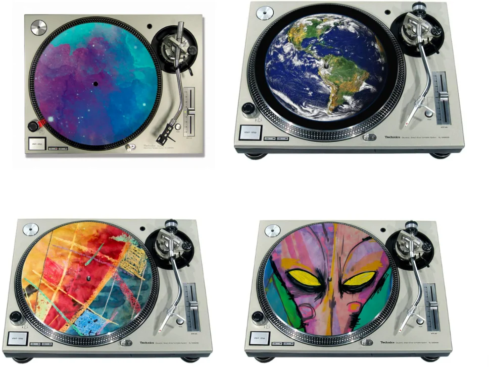 Customized Print Anti-slip Blank Dye Sublimation Custom Slipmat Round Felt Turntable Slip Mat for Vinyl Disc Record Player